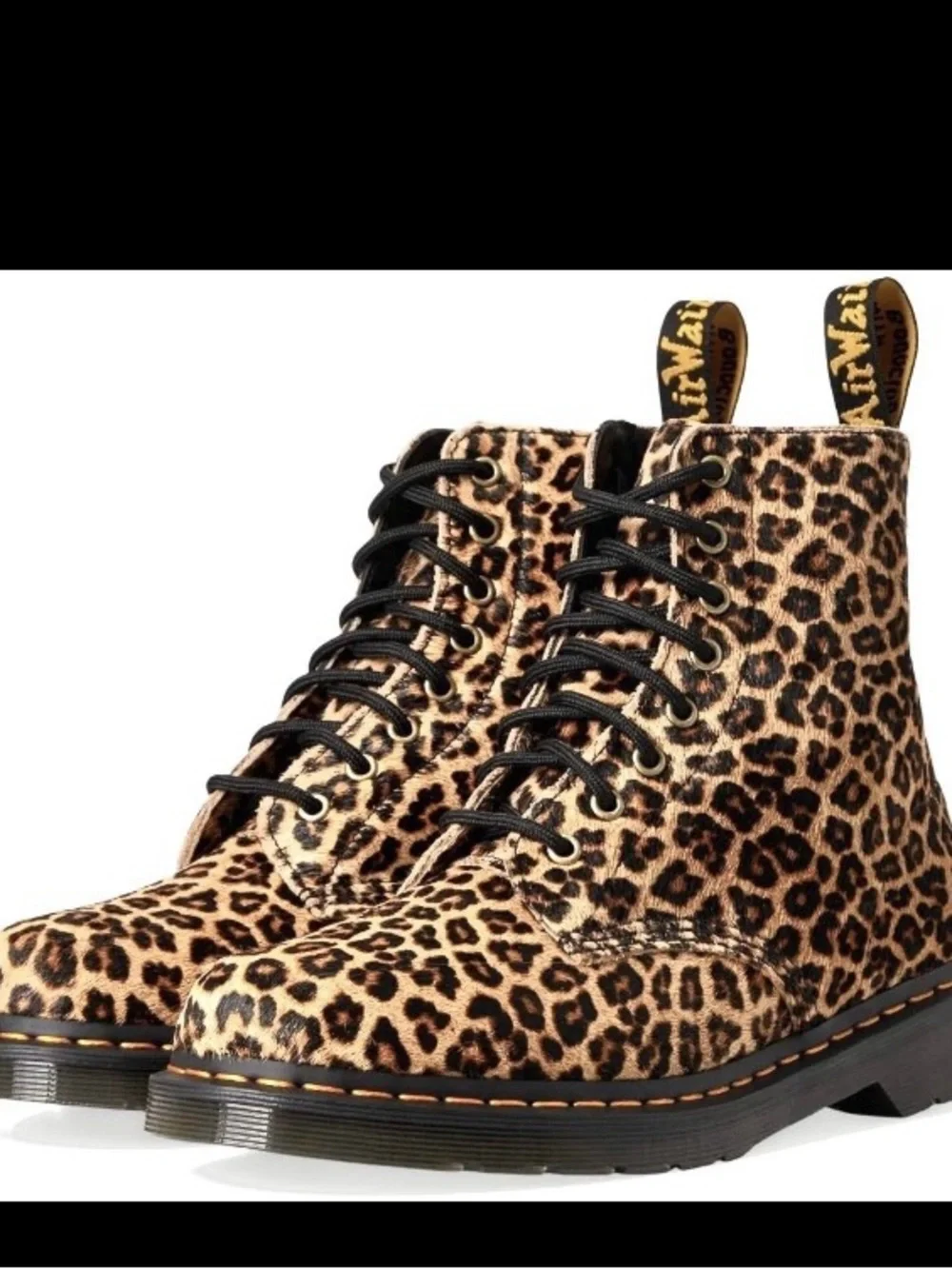Dr Martens 1460 Pascal Leopard Cow Hair Lace Up Boot US M 10 W 11 UK 9 EU 43 NEW